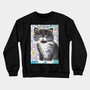 Cute kitten cat fluffy Crewneck Sweatshirt